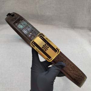 Cinturón de Cuero de Cocodrilo de Lujo de Marca Famosa para Hombre, Personalización con Logotipo - Product Image 4