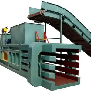 hydraulic pressure carton scrap horizontal baling machine waste paper Plastic press baler machine for cardboard