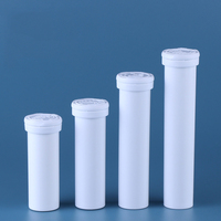 Tubes effervescents d'emballage de médecine de vitamine en plastique blanc de comprimé avec le chapeau déshydratant