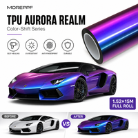 Film de protection TPU Aurora Realm Gloss PPF, effet caméléon changeant de couleur, auto-réparant, pour ateliers de modification automobile