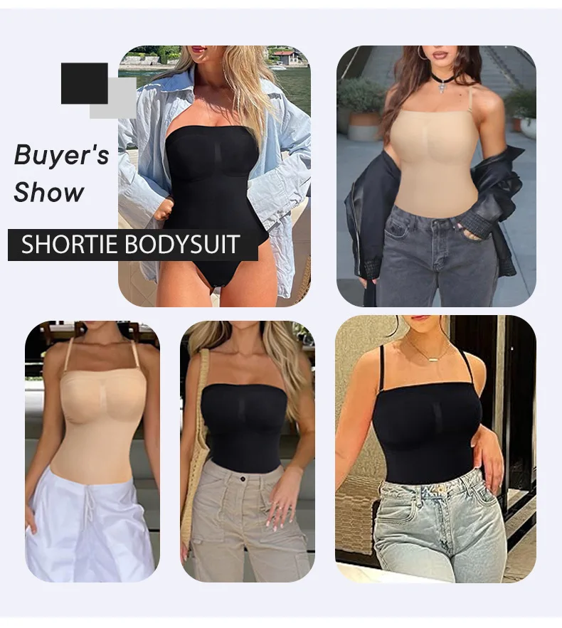 Zipper-Front Non-Slip Shapewear Bodysuit: fabric stretch, recovery and seam construction reference