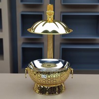 Chauffe-Plat de Luxe pour Mariage et Buffet Hôtelier 8L Doré – Ensemble Chafing Dish de Qualité Supérieure