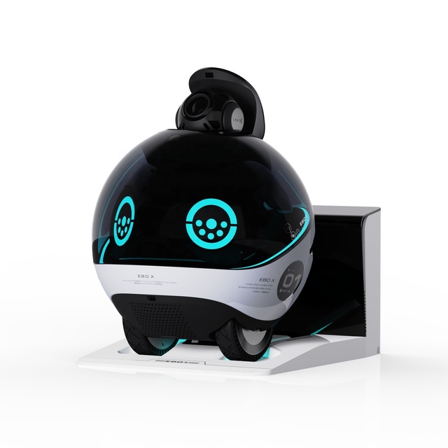 Intelligent Luxury Pet Dog & Cat AI Interactive Companion Robot with Flying Disc-Self-charging Moving