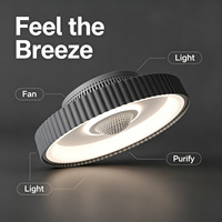 Ventilateur de plafond silencieux sans pales Yeyun, sans pales apparentes, ventilateur lumineux familial sécurisé
