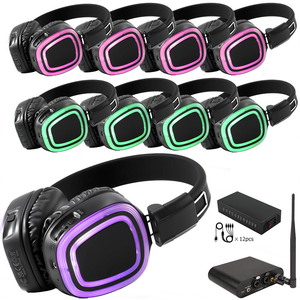 Meilleurs écouteurs pour disco silencieux RF890, design pliable, son haute fidélité, système DJ complet pour les événements et la location - Product Image 1