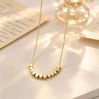 Nouveau Collier Tendance Minimaliste en Acier Titane Argenté Effet Glaçon Carré pour Femme, Chaîne de Clavicule Parfaite