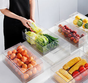 Escolha Fun Kitchen Essentials Plastic Multipurpose Large Fridge <span class=keywords><strong>Pet</strong></span> <span class=keywords><strong>Food</strong></span> Armazenamento Bin Container Organizador Com gaveta - Product Image 3