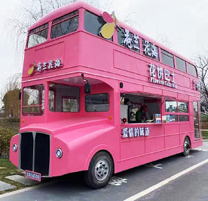 Kiosque alimentaire mobile, conteneur extérieur, café, restaurant préfabriqué, bus électrique à deux étages, remorque à café, hot-dogs, frites - Product Image 1