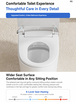 Toilette intelligente de luxe en gros OEM/ODM avec télécommande, chauffage instantané, bidet électrique intelligent pour salle de bain haut de gamme de complexe hôtelier