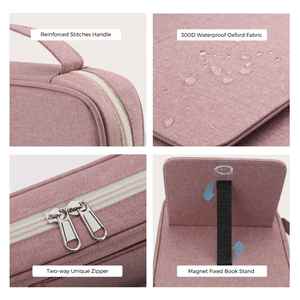 Funda Grande para Biblia con Correa para el Hombro, Bolsa de Transporte para Libros, Bolsa Protectora para Biblia con Ranuras para Bolígrafos y Bolsillo con Cremallera - Product Image 4