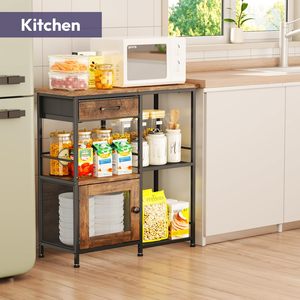Mueble de Barra de Café Personalizado SENYU, Estilo Rústico, con Cajones, Ecológico - Product Image 3