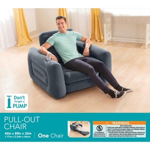 <b>Inflatable</b> Pull-Out <b>Sofa</b> Chair Sleeper That Works As a Air Bed Mattress, Twin Sized Air Mattress <b>Sofa</b> Couch for Living Room - Product Image 5