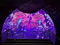 Écran sphérique personnalisable de grande taille pour projection ultra HD, idéal pour les parcs à thème et les grands lieux d'activités commerciales