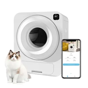 사용자 정의 새로운 스타일 와이파이 App 제어 대형 자기 빠른 청소 동봉 스마트 자동 지능형 고양이 쓰레기 상자 고양이 화장실