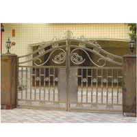 Conception de porte principale de fantaisie en fer forgé antique de luxe Porte d'allée Design de jardin Porte en acier à vendre