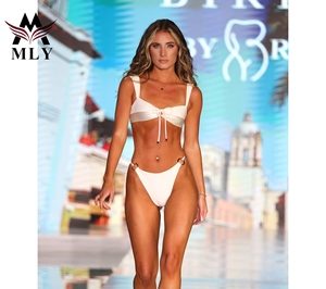 MLY Últimas Popular Two-Piece Print <span class=keywords><strong>Bikini</strong></span> Sexy Beachwear Sports Swimwear para Mulheres - Product Image 4