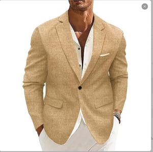 سترة بدلة رسمية للرجال رائجة البيع، بليزر توكسيدو من البوليستر/القطن بطول عادي للزفاف والحفلات والمناسبات الرسمية - Product Image 4