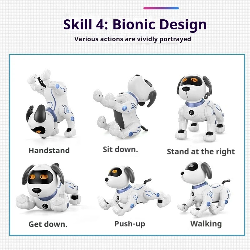 Smart Programmable Robot Dog - BAYI BYZC259101 Educational Electronic Pet Toy for Kids