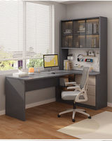 Escritorio de Computadora de Madera con Estantería Integrada, Escritorio de Estudio para Dormitorio, Escritorio con Panel Perforado y Cajón para el Hogar, Estudiantes y Oficina