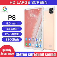 Tablette Android P8 à prix réduit, 8 pouces, avec caméra 2+5 MP, 2+32 Go, 6+128 Go, double emplacement pour carte SIM, 3G, appels téléphoniques