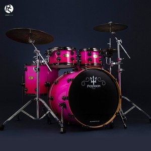 Batería Acústica PowerSound PS Nueva Serie Poseidon, Kit de Batería con Acabado Lacado HÍBRIDO ARCE/NOGAL, para Práctica en Casa y Escenario - Product Image 1