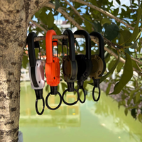Dragonne de sécurité rétractable en fil d'acier pour la pêche, anti-perte, avec clip, pour sac à dos, porte-clés, pêche à la ligne, escalade, étanche