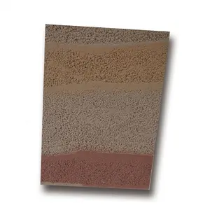 Lapisan Veneer ubin pelapis dinding eksterior papan bumi ramping bahan modifikasi batu alam fleksibel