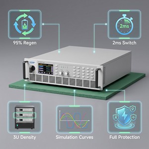 Alimentation bidirectionnelle programmable 18kW 500V 120A, montage en rack 3U, haute efficacité, PBS 2500-120L, régénérative - Product Image 4