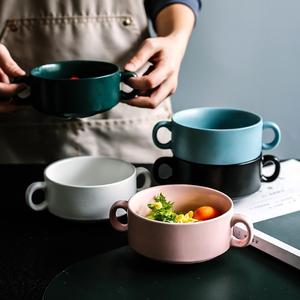 Französische Keramik-Zwiebelsuppen-Servierschalen mit Griffen, Porzellan-Suppenschüssel, Niedliche Keramik-Nudelschüssel, Salatschüssel - Product Image 5