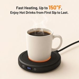Papierbecherwärmer Kaffeekocher Tasse mit Auto-Abschaltfunktion Winter-Tee-Gadgets Kaffeegetränk Kabelloses Metall-WLAN-Ladegerät Geschenkset - Product Image 1