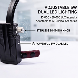 Lupas Dentales Quirúrgicas Inalámbricas TTL con Luz, Gafas <span class=keywords><strong>de</strong></span> Aumento 3.5x 2.5x con Cabezal <span class=keywords><strong>de</strong></span> Alimentación Intercambiable y Luz <span class=keywords><strong>de</strong></span> Visión - Product Image 6