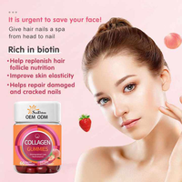 Complément alimentaire beauté multivitaminé pour la peau, les cheveux et les ongles, emballage personnalisé, 60 gommes