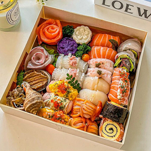 Biyobozunur tek kullanımlık ahşap suşi kutu Bento öğle yemeği Catering yemek kek pasta tepsisi gıda konteyner şeffaf kapaklı