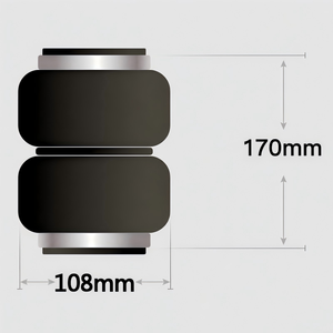 ถุงลม AIRFLOTT DL108170A2 สำหรับโช้คอัพ MEGAN แบ<span class=keywords><strong>บ</strong></span>ปรับระดั<span class=keywords><strong>บ</strong></span>ได้, ยางแ<span class=keywords><strong>บ</strong></span><span class=keywords><strong>บ</strong></span>สองชั้น,  M50*1.5-48 / M12 - Product Image 5