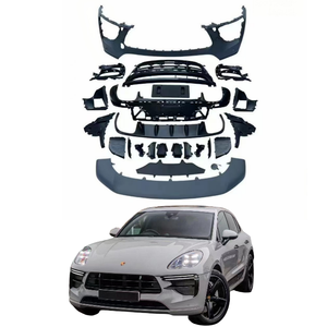 Nieuwe clip-on voorbumper bodykit met grille-<span class=keywords><strong>upgrades</strong></span> inclusief clips voor Macan Turbo SD modellen 2018-2021 - Product Image 1