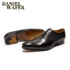 Wholesale Pointed Toe Men Genuine Leather <b>Shoes</b> With Lace Low up Black Formal Business Dress <b>Shoes</b> - Product Image 5
