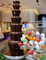 Vente chaude Fontaine à chocolat électrique commerciale 220v à 4 niveaux pour fêtes et hôtels