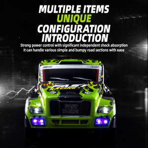 Véhicule de drift électrique 1/16 à quatre roues motrices (tête de remorquage de camion) - Product Image 2