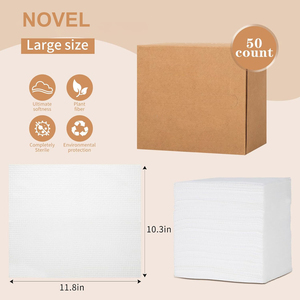 50 Counts Extra Thick <strong>Super</strong> <strong>Soft</strong> Plant Fiber Clean <strong>Facial</strong> <strong>Towels</strong> Disposable Face <strong>Towel</strong> for All Skin - Product Image 4