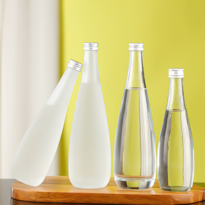 Botella de Vidrio Transparente Esmerilada de 200ml, 330ml, 500ml, 750ml, Forma de Pera Cónica, Vacía, para Vino, Jugo, Refresco, Bebidas, Agua, con Tapa, en Oferta - Product Image 2