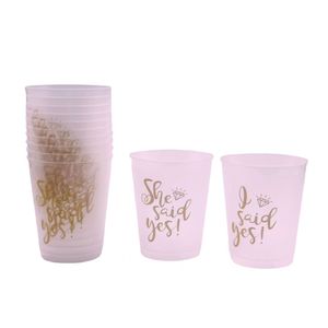 Vasos de Plástico Duro Irrompibles para Brindis de Invitados de Boda, Vasos Personalizados para Recuerdos de Fiesta de Compromiso - Product Image 2