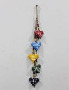 MANGO GIFT CRAFT Handmade Animal Shape Recycled Iron Modern Hanging Bells <b>String</b> Hand Painted Welcome Guest Love Gift Home - Product Image 3