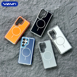 Étui magnétique éclatant bicolore VAWI B447 antichoc en PC rigide pour Samsung S24 S25 S26 Ultra et iPhone 11~17 – <span class=keywords><strong>Coque</strong></span> de protection pour mobile - Product Image 5