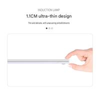 Lumière LED rechargeable à détecteur de mouvement intelligent pour sous-meuble, éclairage de placard sans fil à intensité variable, veilleuse adhésive pour cuisine et escalier