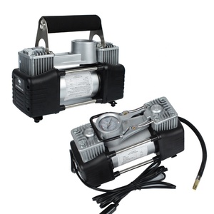 Compresor de aire eléctrico de Metal para coche, bomba de aire portátil de doble cilindro, superflujo, <span class=keywords><strong>DC</strong></span> 12V, 150PSI, inflador de neumáticos - Product Image 1