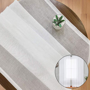 Semi transparenttulle bedroom window drape plain mesh polyester knit white <span class=keywords><strong>voile</strong></span> sheer curtains fabric - Product Image 2