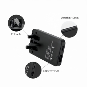 <span class=keywords><strong>Cargador</strong></span> Plegable de 30W con Doble Puerto y Enchufe UK, Ultrafino, Carga Rápida y Protección Completa para Viajes - Product Image 2