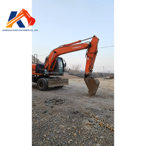 Excavadora usada ZX130W Japón Original bajas horas de trabajo buenas condiciones buen precio ZX 130W excavadoras de ruedas usadas a la venta - Product Image 4