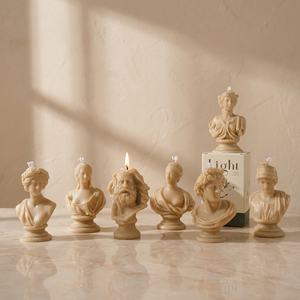 Vela Escultural Moderna Hecha a Mano con Cera de Soja, Diseño de Busto Romano/Griego, para Decoración del Hogar, Diwali, Día del Padre - Product Image 2