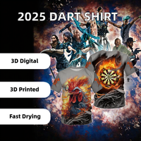 T-shirt 3D imprimé numérique 2025 pour homme et enfant, décontracté, en jersey non tissé, col rond, manches courtes, 180g, respirant, séchage rapide, coupe classique